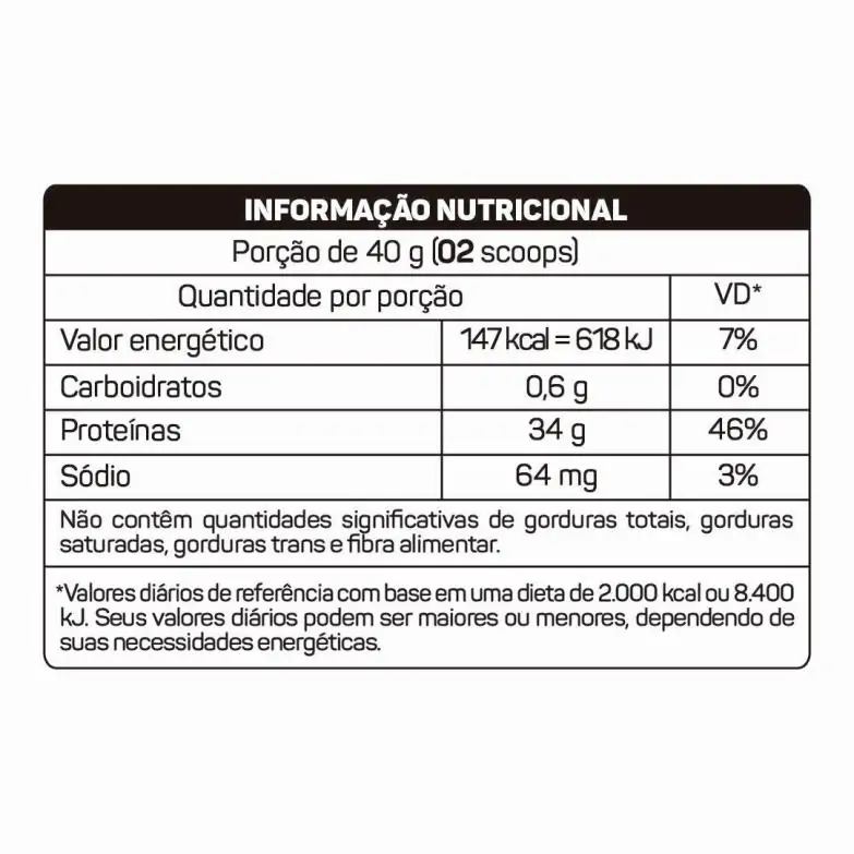 Tabela nutricional do produto Iso Whey Collagen + Tabela nutricional do produto Iso Whey Collagen +